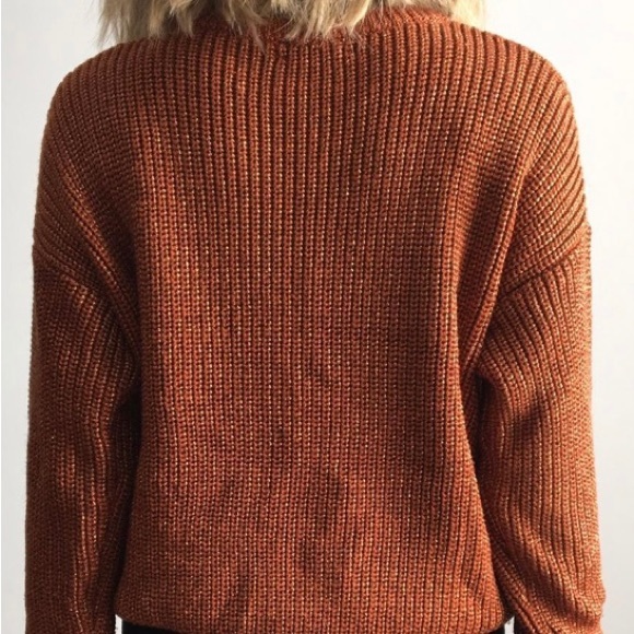 NWT American Apparel metallic fisherman pullover bronze - Picture 3 of 3